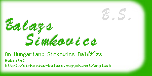 balazs simkovics business card